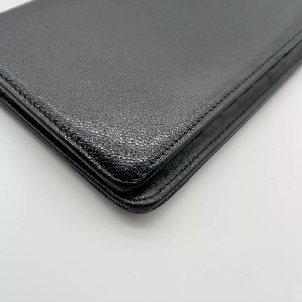 Authentic Chanel Caviar Black Brilliant Coco Long Wallet W/Box - Picture 9 of 16